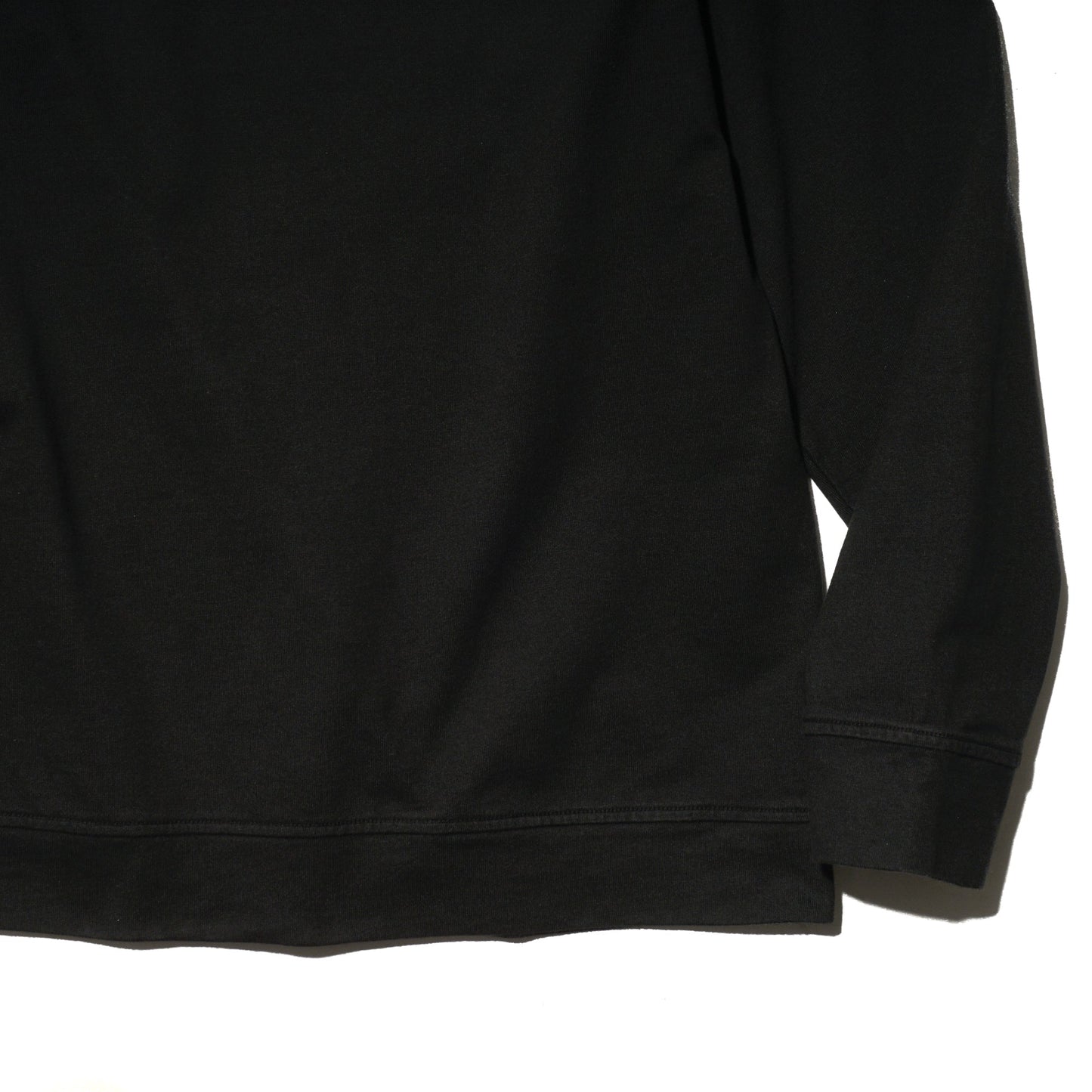 HEAVY COTTON JERSEY CREWNECK "BLACK" - PLG