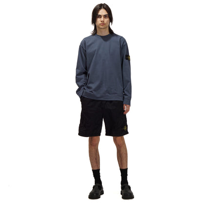 HEAVY COTTON JERSEY CREWNECK "DARK BLUE" - PLG