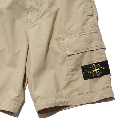 STRETCH PARACHUTE CANVAS BERMUDA SHORTS "SAND" - PLG