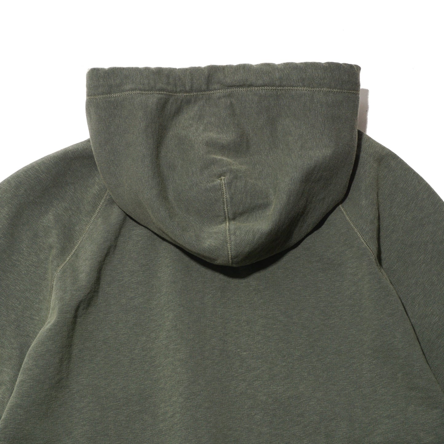 ‘OLD’ TREATMENT HOODED FULL ZIPPER SWEATSHIRT "MUSK" - PLG