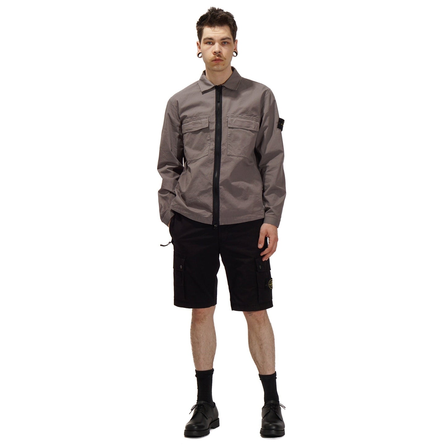 SUPIMA® COTTON TWILL STRETCH-TC BERMUDA "BLACK" - PLG