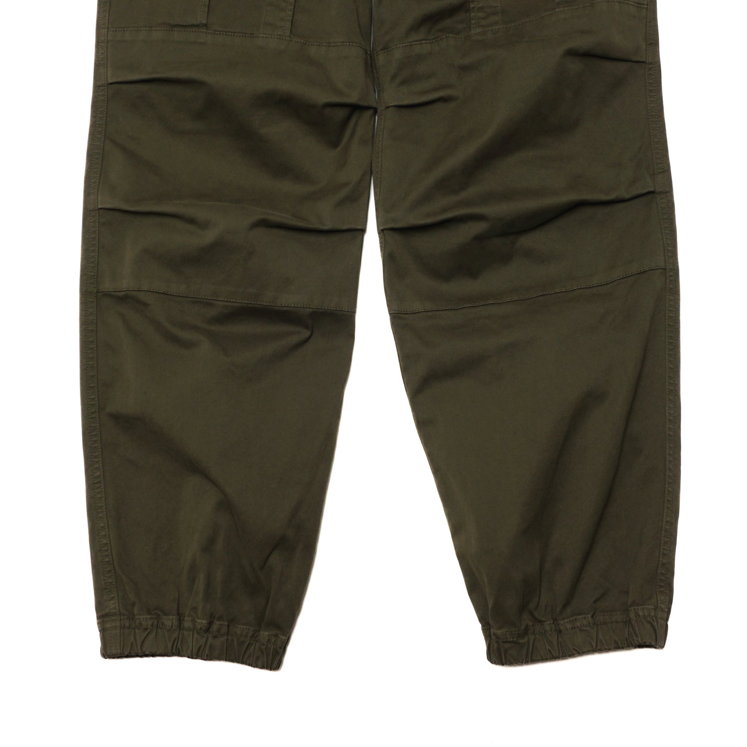 BROKEN TWILL COTTON CARGO PANTS "OLIVE" - PLG