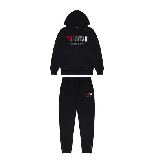 T. Hooded Track - BLACK/RED - PLG