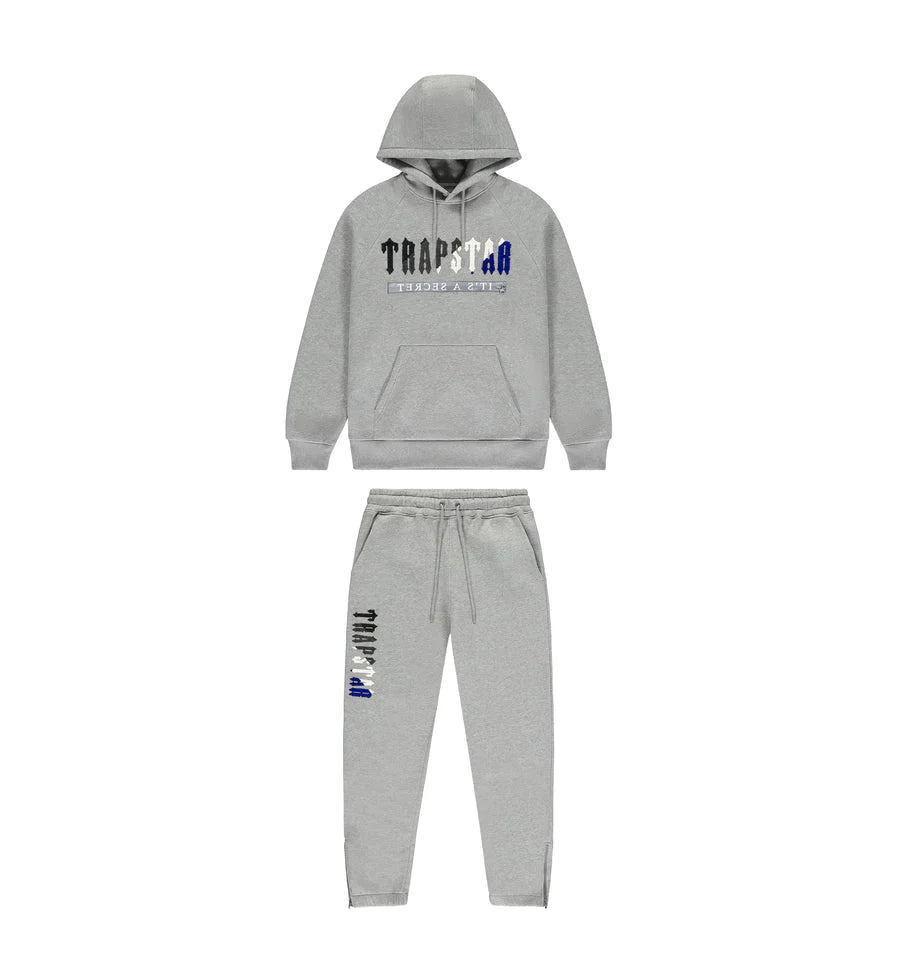 T. Hooded Tracksuit - GREY / BLUE - PLG